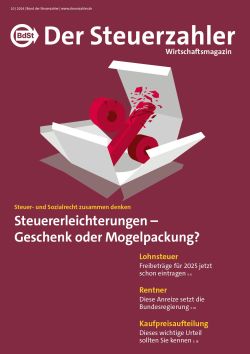 Der Steuerzahler Wirtschaftsmagazin Ausgabe Oktober 2024 Cover